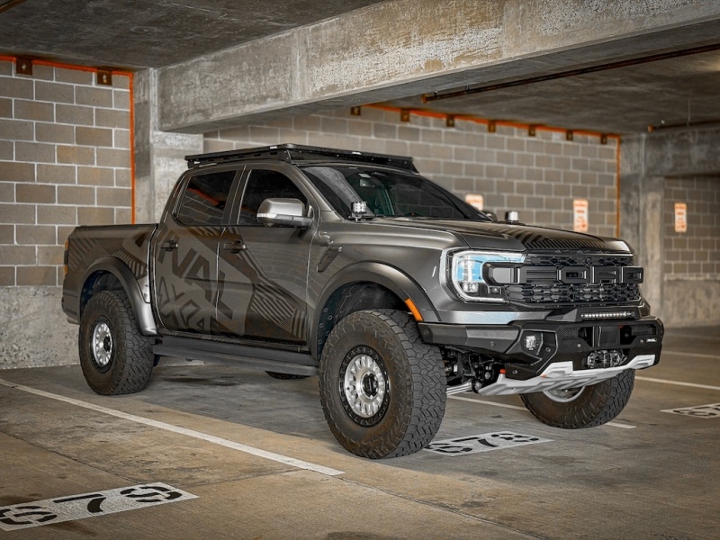 Ford Ranger Raptor Front Bumper - Rival 4x4 - Aluminum w/Winch Mount and Recovery Points - `24-`26